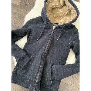 Aritzia|TNA Faux Fur Pacific Hoodie Sweater